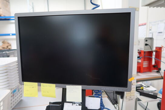 Computerskærm HP, tastatur, håndscanner, computer LENOVO