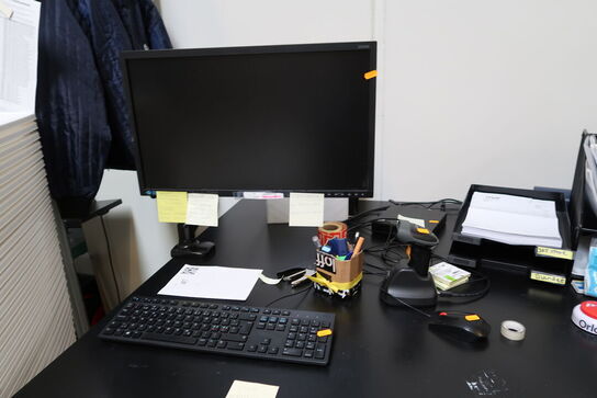 Computerskærm, tastatur, mus, håndscanner samt computer LENOVO