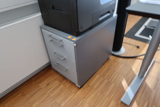 El. hæve/sænke skrivebord uden indhold med skuffemodul CUBE DESIGN