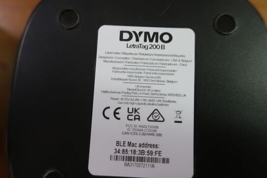 labelprinter DYMO LETRATAG 200 B med labels