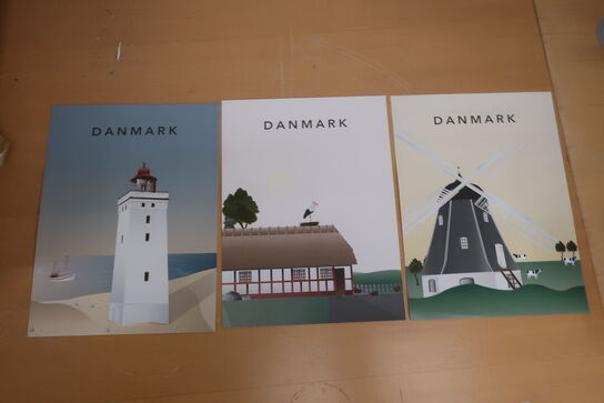 200 pakker plakater Danmark - 3 stk. pr. pakke