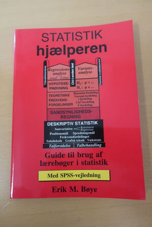 49 stk. bøger statistik hjælperen rød