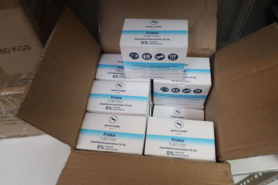 1200 stk. desinfektionsservietter "se dato"