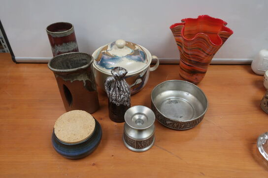 Vase, keramik m.m.