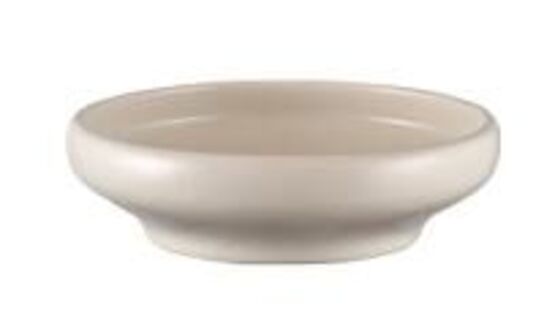 16 stk. Skål på fod stentøj råhvid 165 mm Rustik