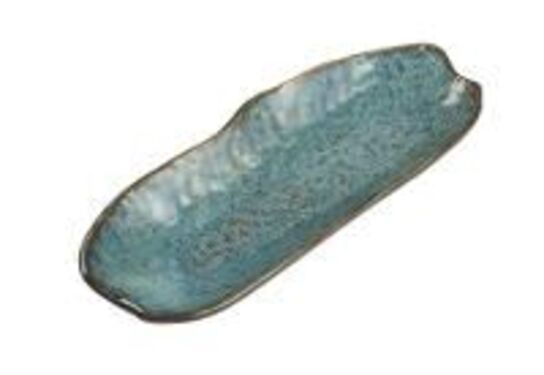 6 stk. Tallerken/fad stentøj drops B315xD120 mm Rustik