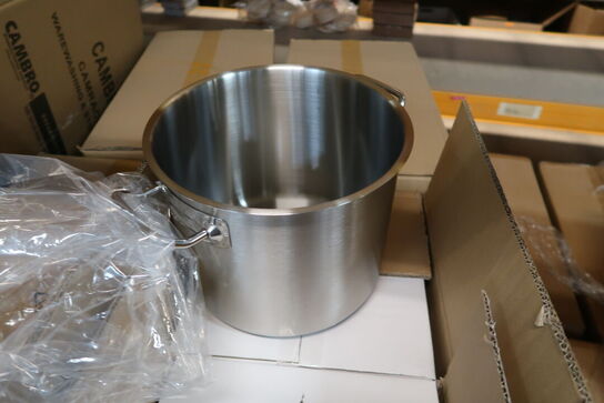 4 stk. Gryde høj 9 ltr diam 240 mm til induktion, el og gas