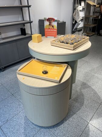 Display/bordsæt Ø90xH83 og Ø62xH69