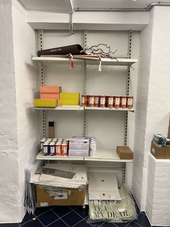 Stålreoler 234x82x63 cm pr. fag. UDEN INDHOLD