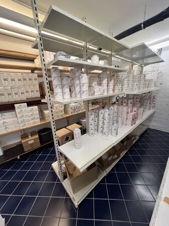 Stålreoler 234x82x63 cm pr. fag. UDEN INDHOLD