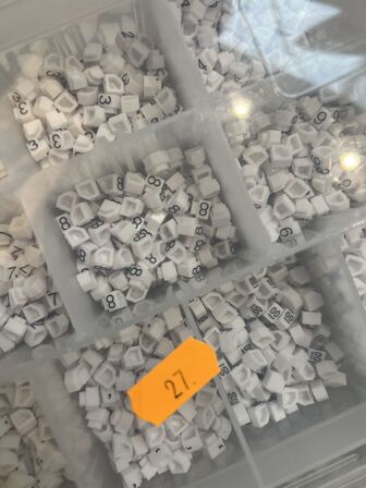 Klodser til prismærkning etc.