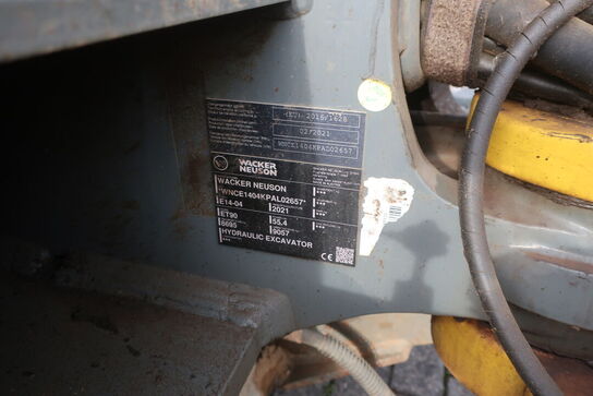 9T Gravemaskine WACKER NEUSON ET90 årg. 2021 m. ENGCON tiltarm
