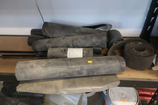 Div. slanger, spande, boltsaks m.v. (se billeder)