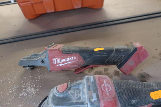 2 stk. vinkelslibere MILWAUKEE (akku)