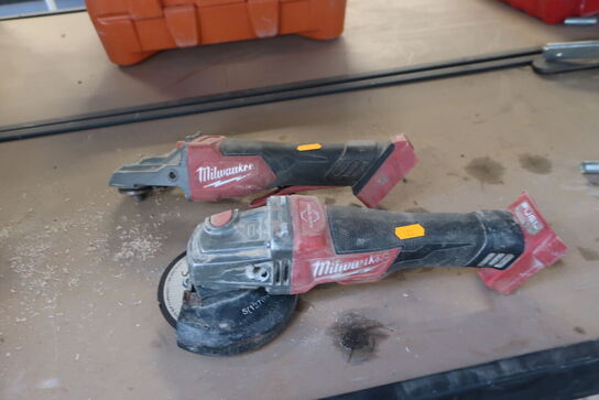 2 stk. vinkelslibere MILWAUKEE (akku)