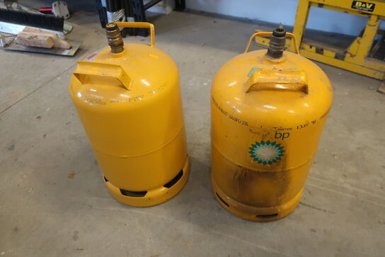 2 stk. gasflasker stål 11 kg (tomme)