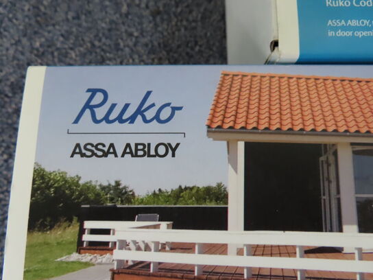 2 stk. Dørehåndtag med kodelås RUKO ASSA ABLOY