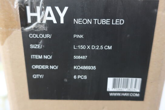 6 stk. neon tube led HAY