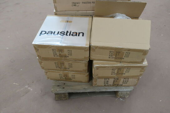 19 kasser med poser PAUSTIAN