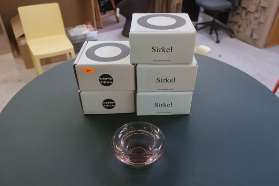 5 stk. lysestager NEDRE FOSS SIRKEL 