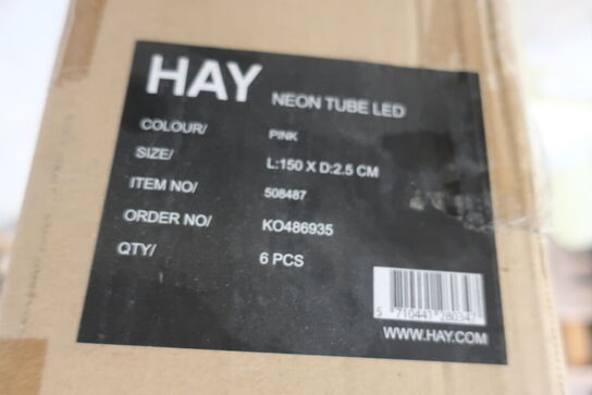 6 stk. neon tube led HAY