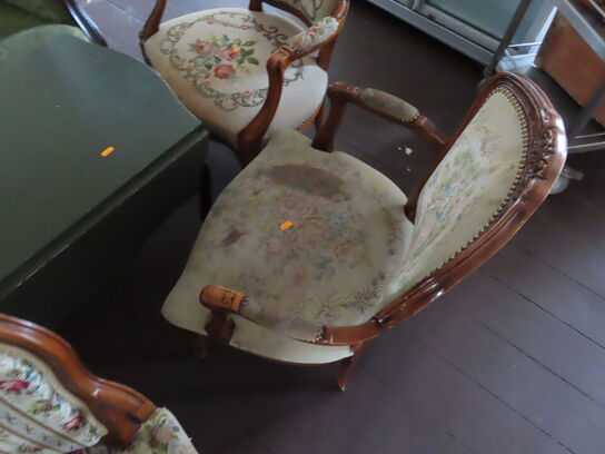 Rokoko møbler - Sofa, bord og 3 stk. stole