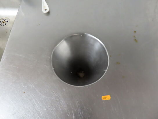 Rustfri stålbord med vask