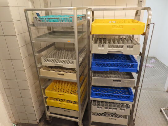 2 stk. Stikvogne til opvaskebakker