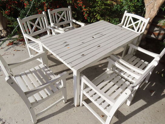 Havebord med 6 stk. stole JUTLANDIA