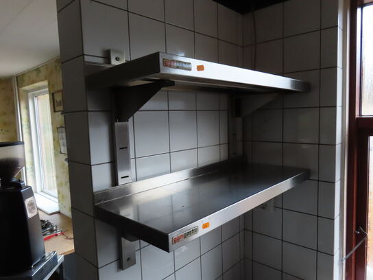 Rustfri stål hyldesystem med 5 hylder