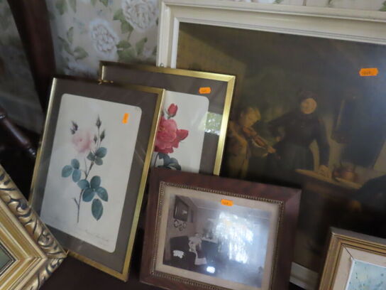 7 stk. billeder i rammer