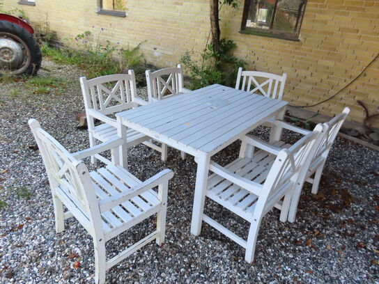 Havebord med 6 stk. stole JUTLANDIA