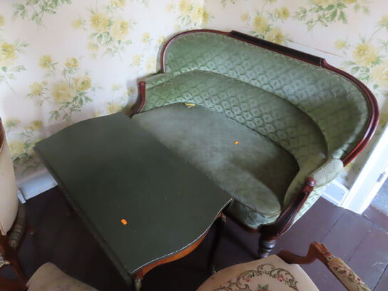 Rokoko møbler - Sofa, bord og 3 stk. stole