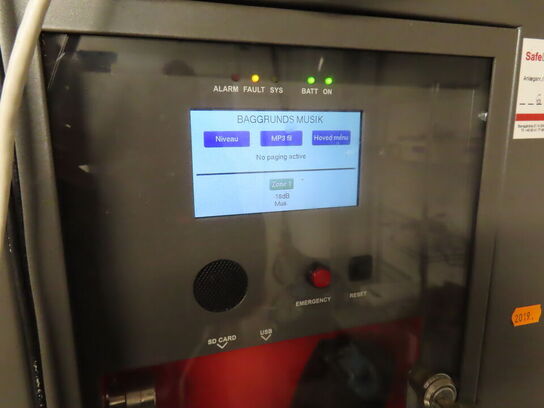 Brandalarm anlæg PASO PAW5500-VES med 20 højttalere