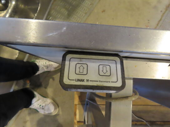 El hæve/sænke rustfri bord med vask