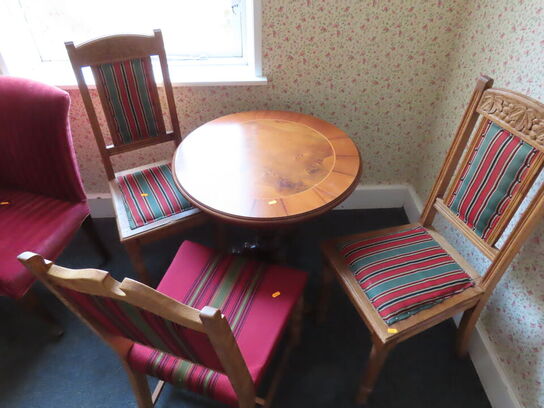 Rokoko bord med 3 stk. stole