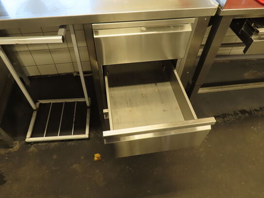 Rustfri stålbord med vask