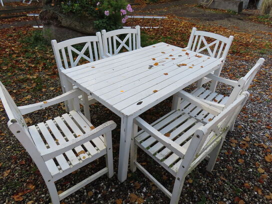 Havebord med 6 stk. stole JUTLANDIA