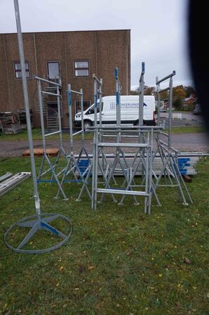 Bukke stillads med jumbo plader