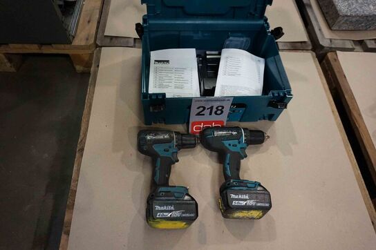 2 stk Makita boremaskiner med to batterier 