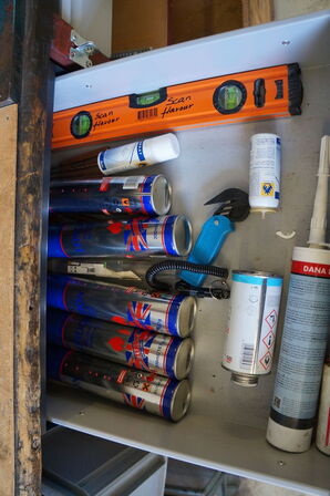 Filebænk med indhold