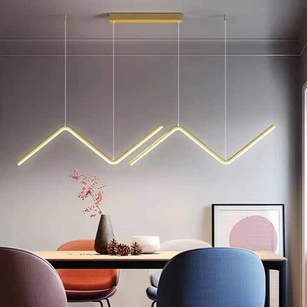 Pendellampe LED i guld – 90 cm
