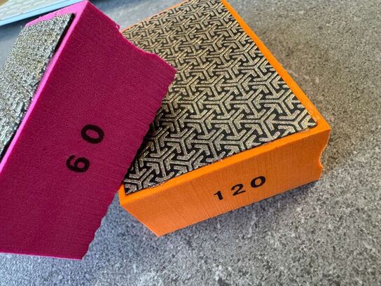 Diamantslibesten kornstørrelse 60-400 4-pak diamantpoleringsblokke - sten, marmor, beton