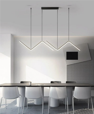 Pendellampe LED i sort – 90 cm