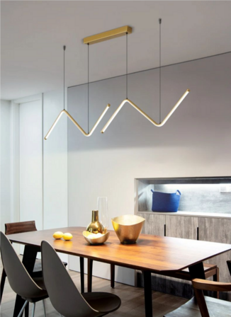 Pendellampe LED i guld – 90 cm