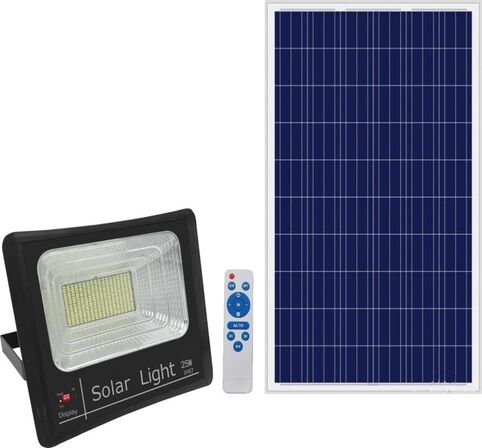 LED belysning m/solcellepanel.