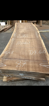 Træplanke i IROKO (afr. teak) 2,82x0,87/0,90m - 6 cm tyk