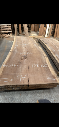 Træplanke i IROKO (afr. teak) 2,80x0,97/0,91m - 6 cm tyk