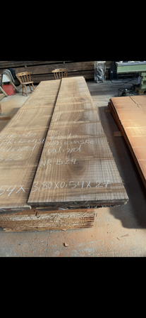 Træplanke i BIBOLO (afr. valnød) 3,80x0,54m - 2,7 cm tyk