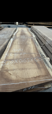 Træplanke i IROKO (afr. teak) 3,20x0,63m - 5 cm tyk